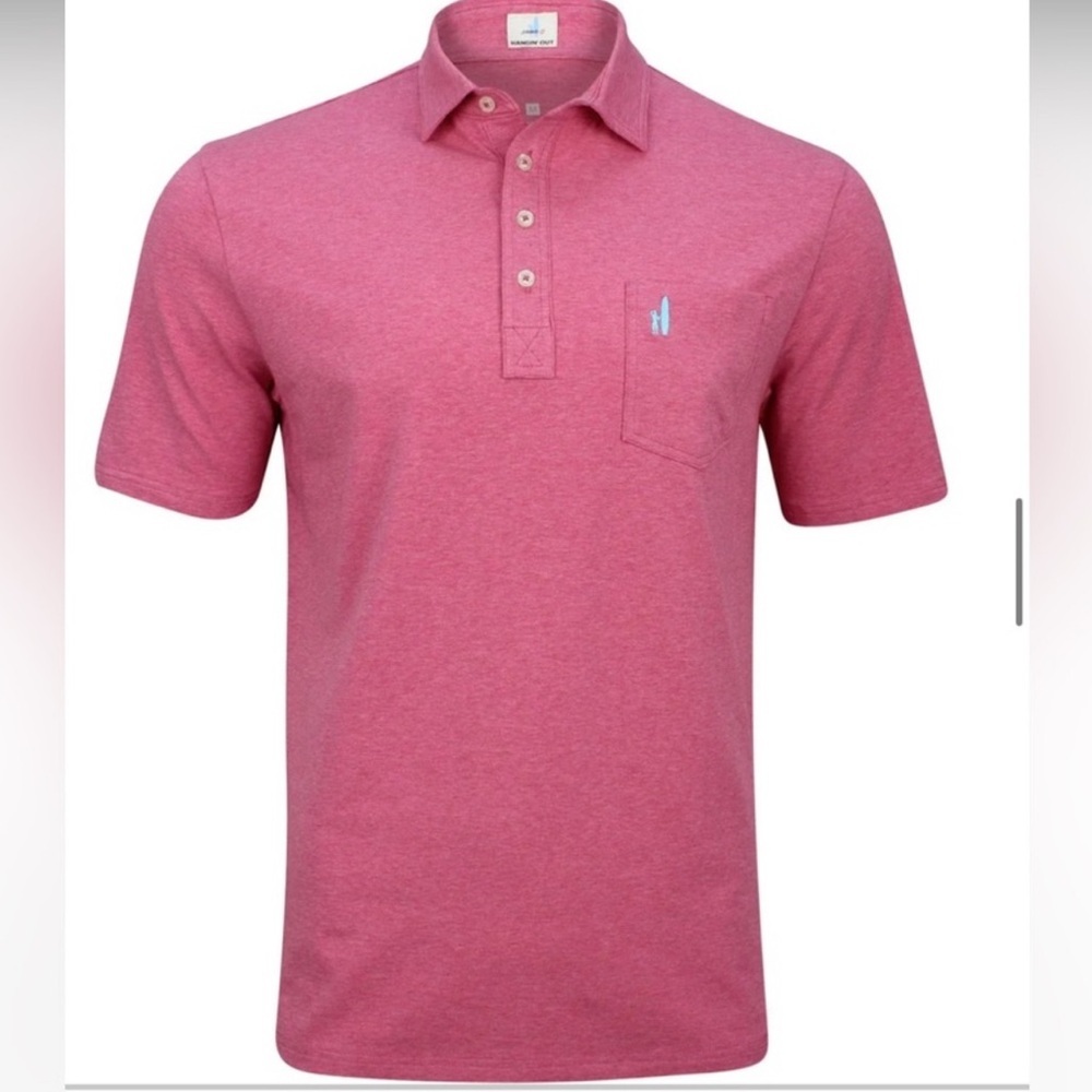 Pristine Johnnie-O Hangout Polo 2.0 Heathered Berry Men’s XXL Golf Shirt
